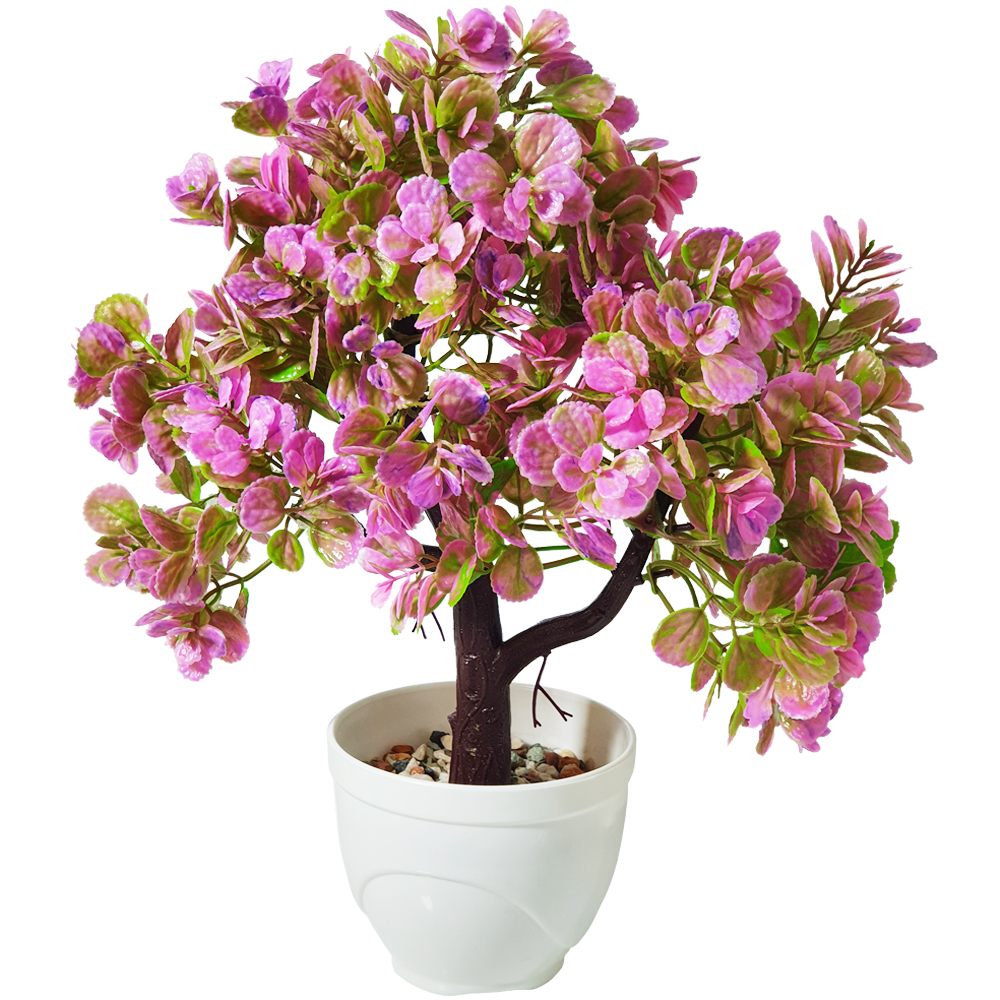 گلدان به همراه درختچه مصنوعی مدل پونه کد S752 نسخه خارجی