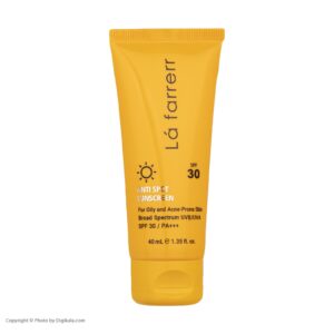 کرم ضد آفتاب لافارر مدل SPF30 Oily and Acne-Prone حجم 40 میلی‌‌ لیتر