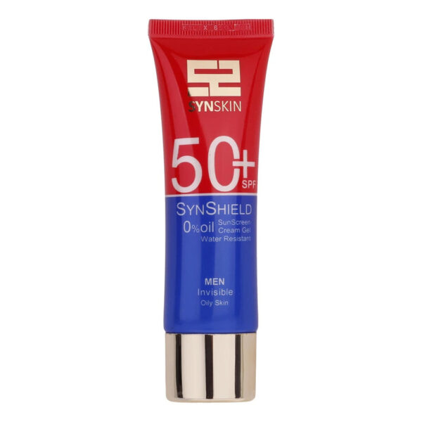 ضدآفتاب کرم ژل ساین اسکین (Syn Skin) مدل سان شیلد Invsible با SPF 50 بدون رنگ آقایان